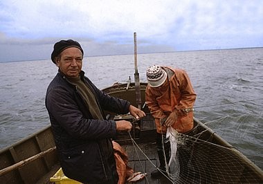 Pescadores, barco de pesca