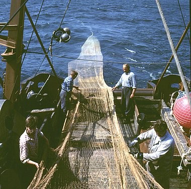 Fishing nets, fishermen