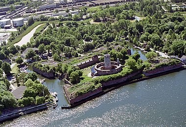 Wisloujscie Fortress, Gdansk, flyfoto