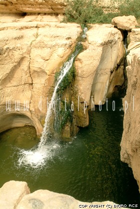Wodospad w oazie grskiej w pobliu Tamerzy