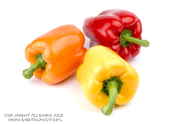 Paprika, colored peppers