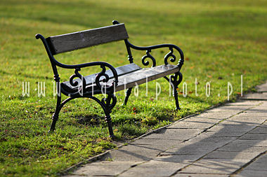 De benche in park
