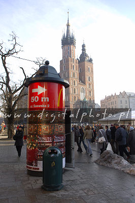 Det huvudsakligt marknadsfr kvadrerar i Cracow