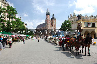 Immagini de Cracovia, il quadrato principale del mercato