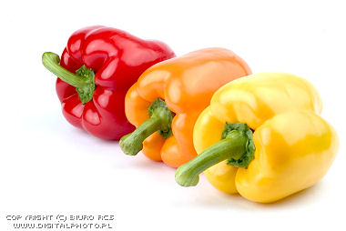 Peperoni colorati, immagini delle verdure