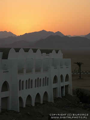 Solskin slut Sinai Bjerg