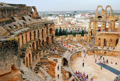 Amfiteater i El Jem, Tunesien