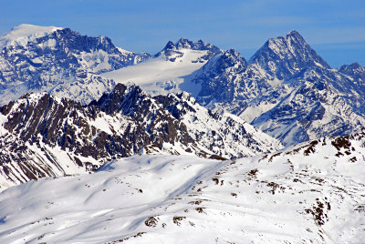 Alpejskie krajobrazy, szczyty gr
