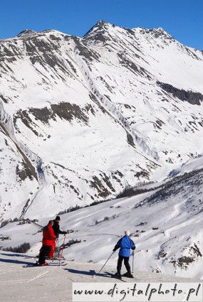 Skiers foto, skidor Alperna