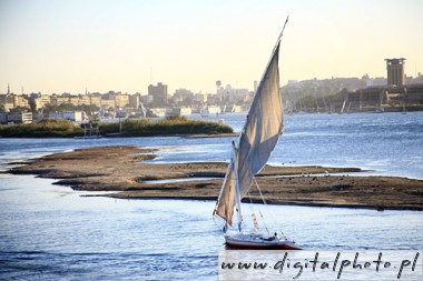 Egypten Nilen, Kryssning på Nilen Egypten, Felucca på Nilen
