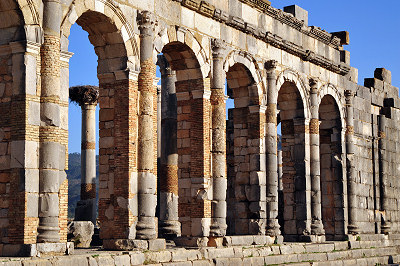Roman town Volubilis in Morocco, archaeological site