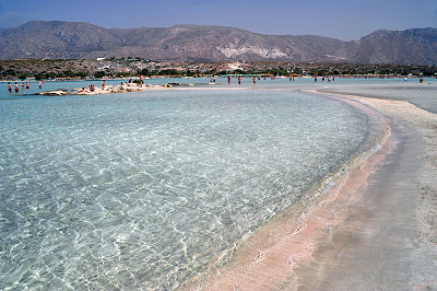 Pink beach, lagoon Elafonissi - beautiful beaches