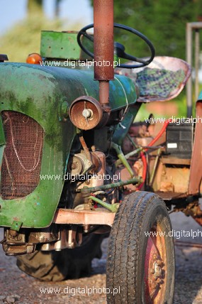 Tractor, old farm tractor