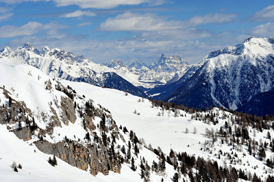 Marmolada w Dolomitach, panorama Dolomitw