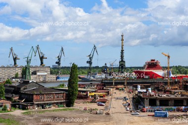 Scheepswerf in Gdansk (Stocznia Gdaska), de Poolse scheepswerf, Gdansk