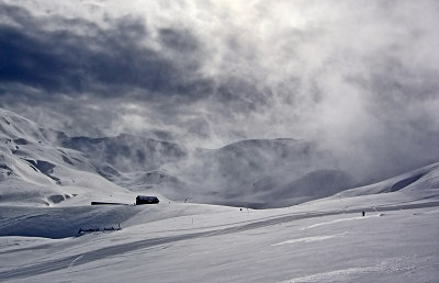 Apeninos montanhas, esqui rea, Corno alle Scale na Itlia