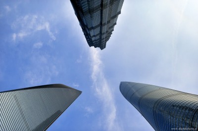 Wolkenkrabbers beelden Shanghai