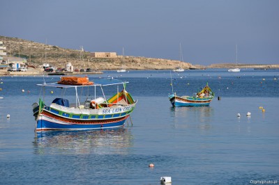 Kolorowe odzie - Luzzu, Zatoka witego Pawa, Malta
