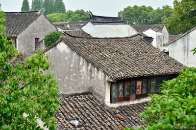 Arquitectura china, techos en Tongli