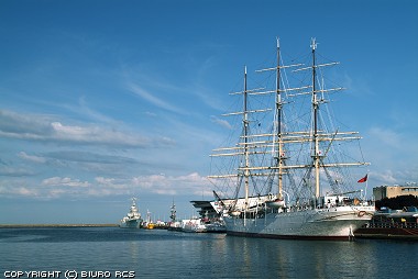 Foto av den seilende skip i Gdynia, Poland