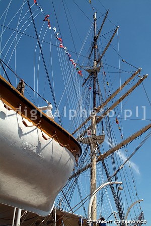 Sailing retratos dos navios, mastro